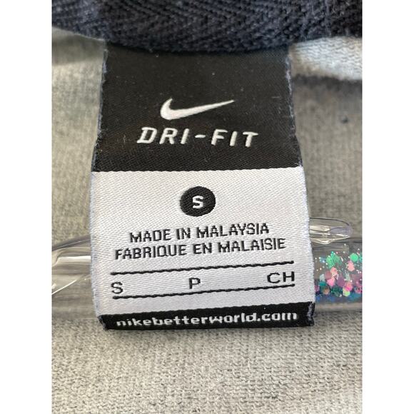 Nike  Dri-Fit Women's Obsessed gray pullover hoodie 1/2 zip sleeveless SM - Picture 3 of 10